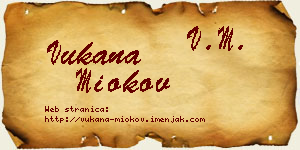 Vukana Miokov vizit kartica